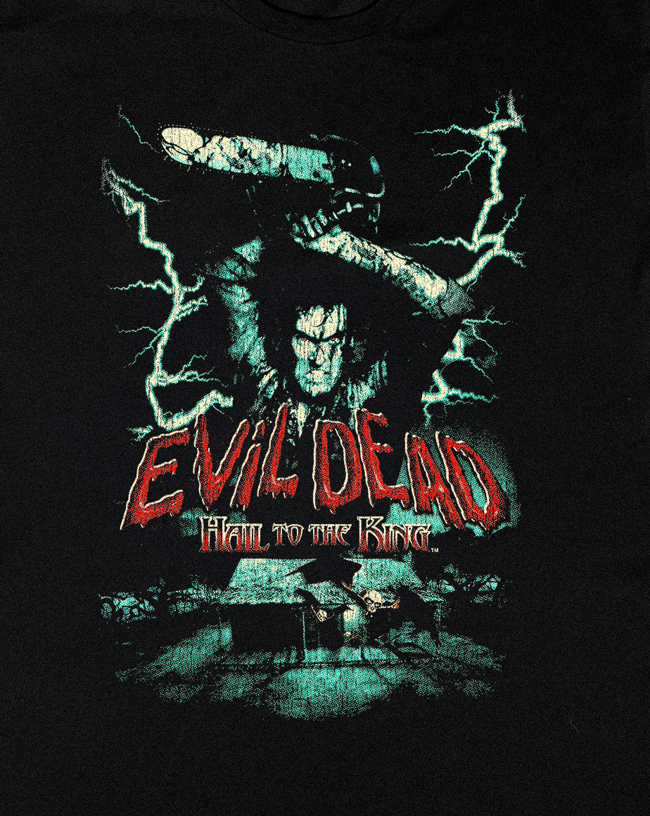 '00 THE EVIL DEAD HAIL TO THE KING DREAMCAST BLACK T-SHIRT
