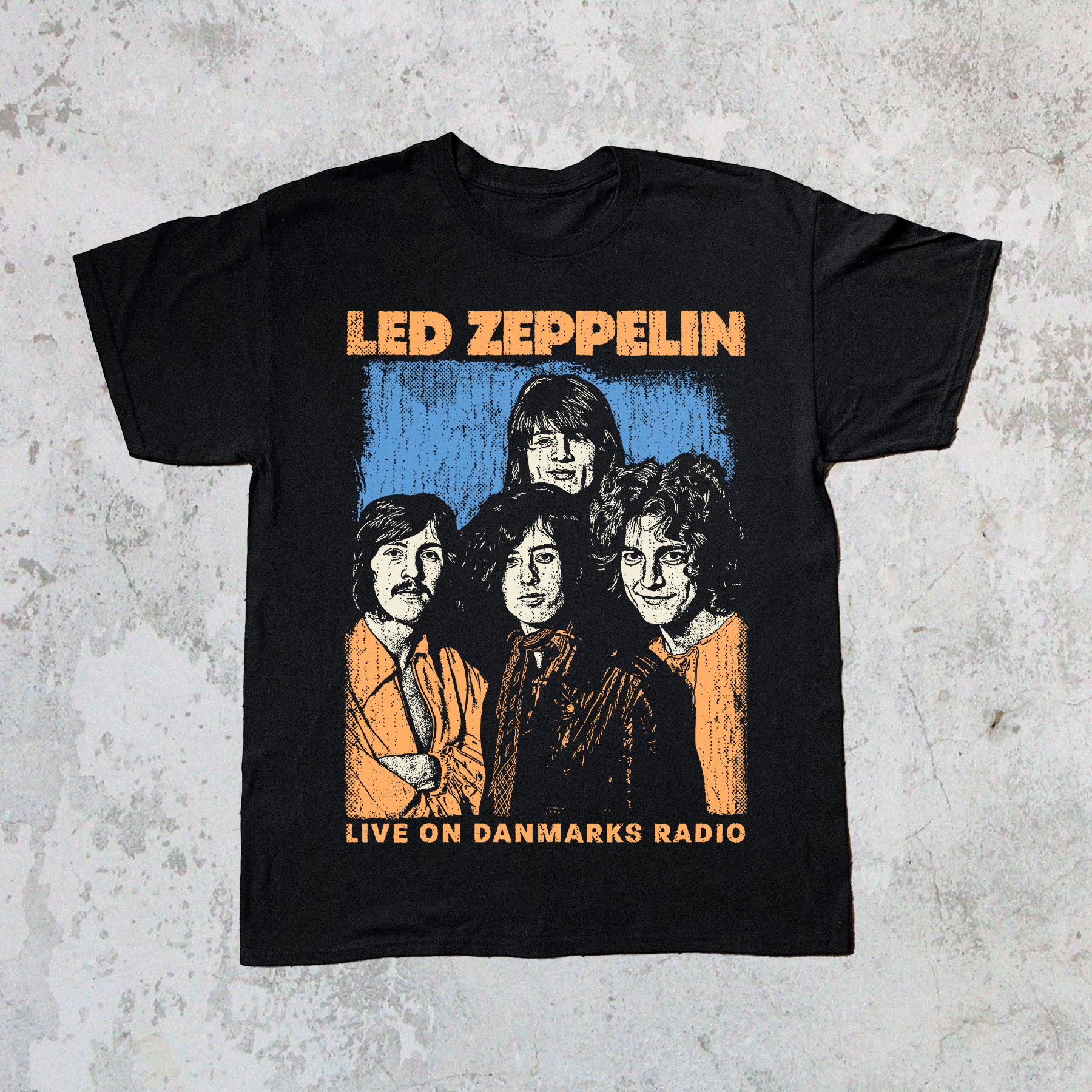 ZEP BLACK VINTAGE T-SHIRT