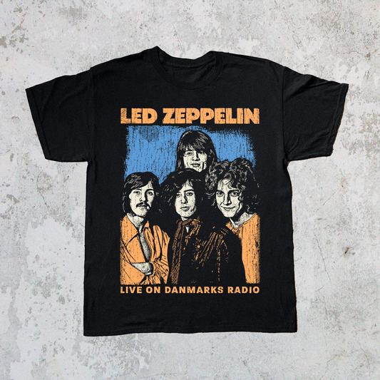 ZEP BLACK VINTAGE T-SHIRT