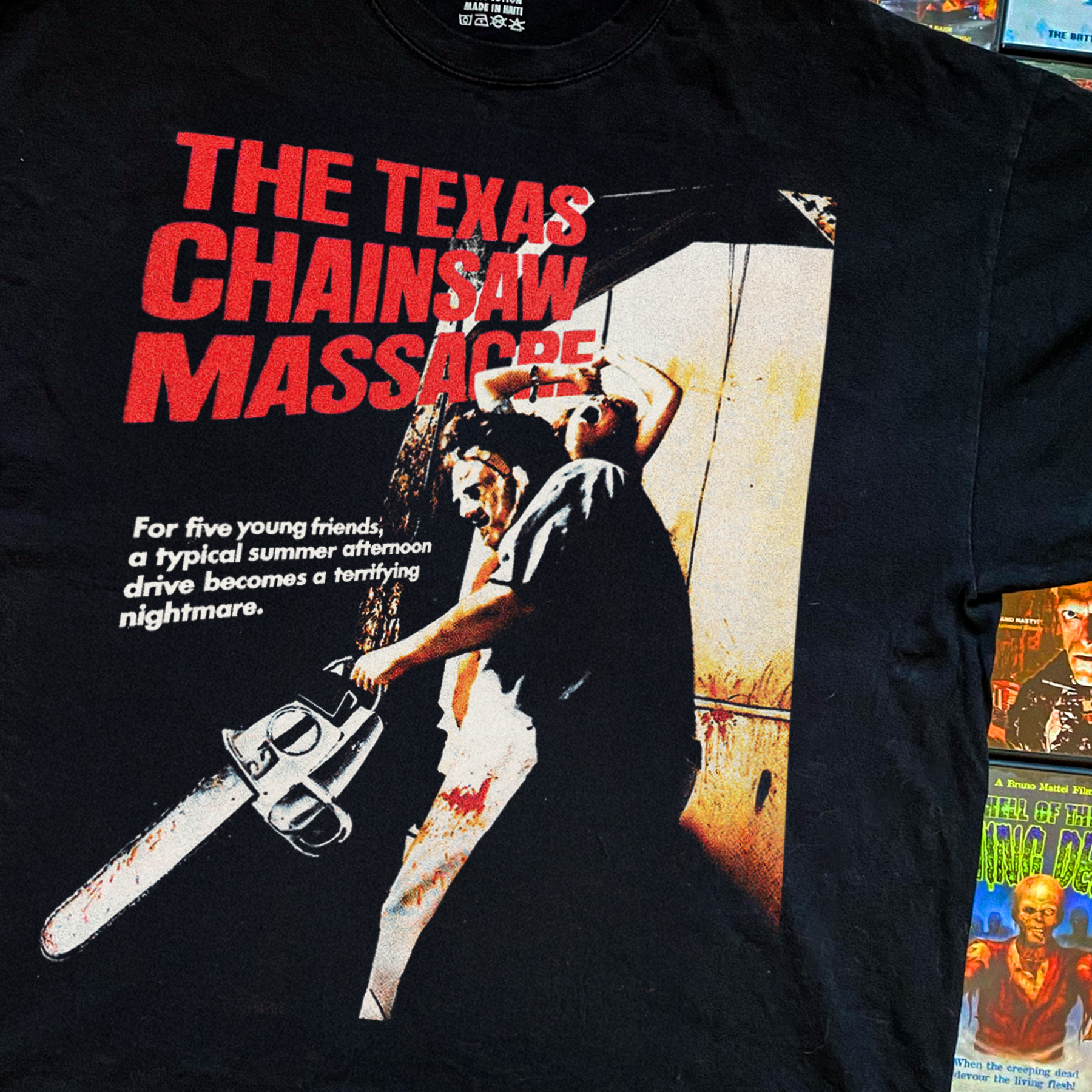 TEXAS CHAINSAW MSCR. 'BUTCHER' WASHED BLACK T-SHIRT