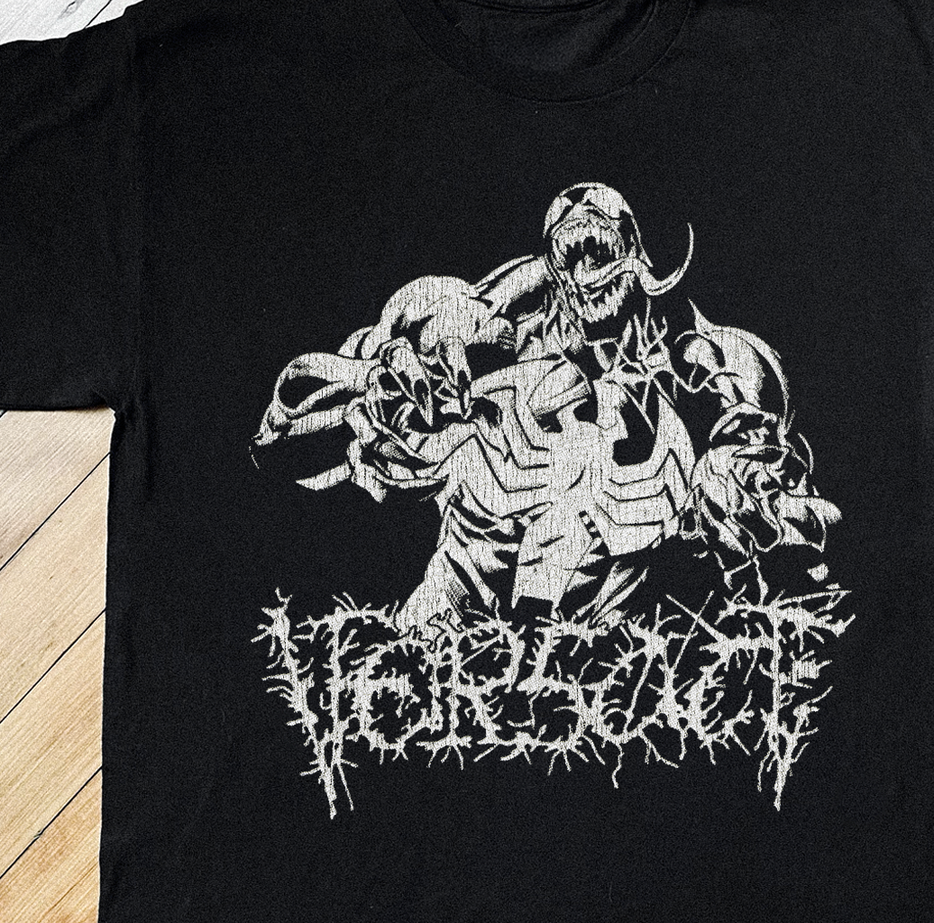 METAL VENON VERSACE VINTAGE BLACK T-SHIRT