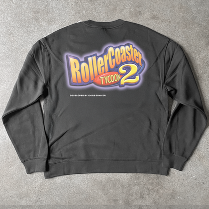 'ROLLERCOASTER TYCOON 2' BLACK CREWNECK