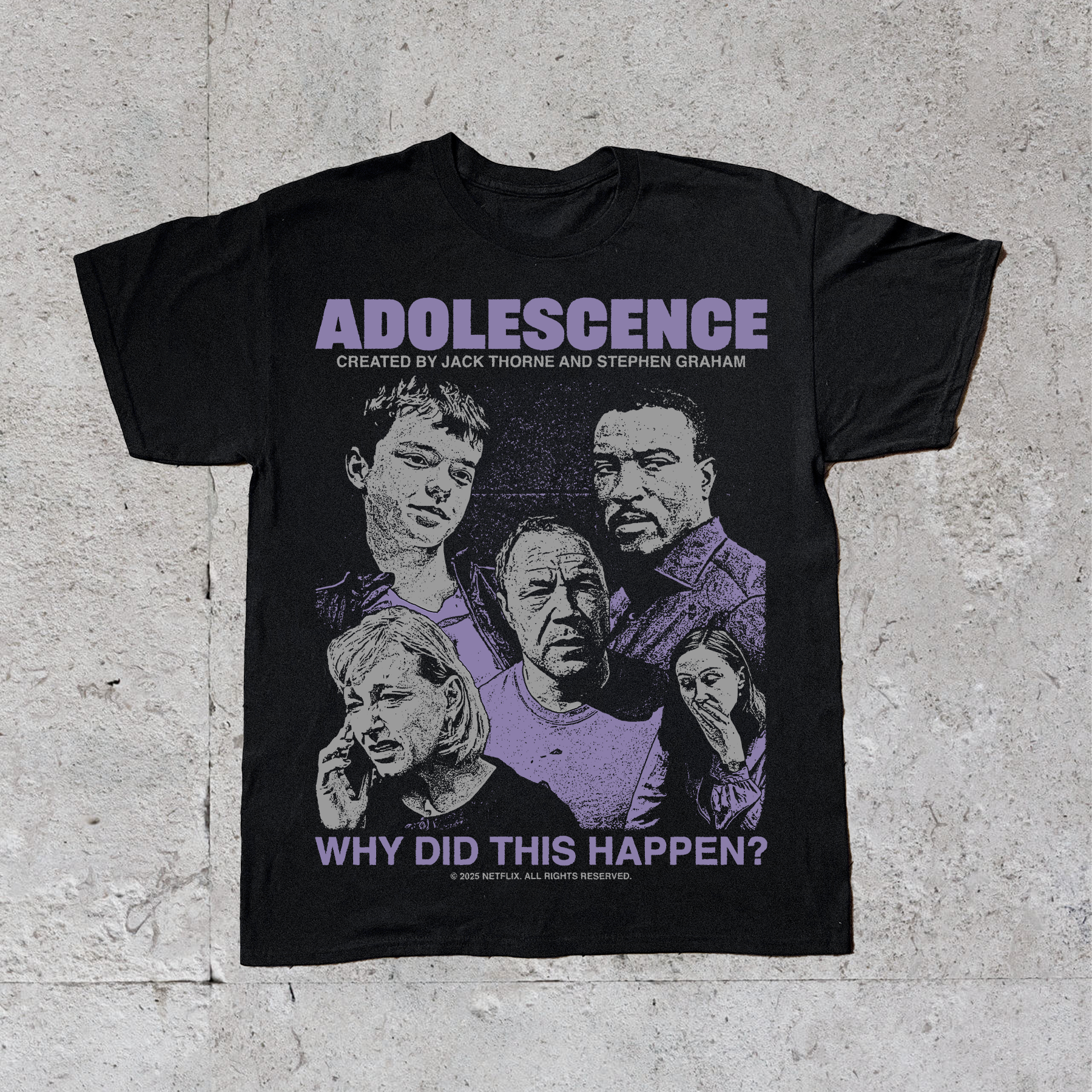 ADOLESCENCE BLACK T-SHIRT
