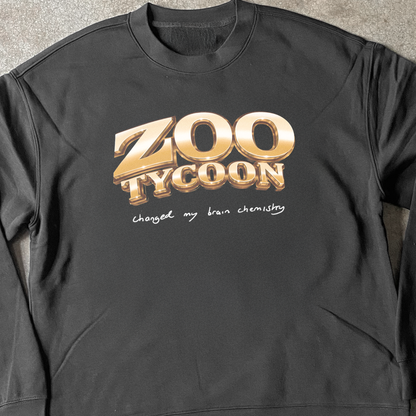 'ZOO TYCOON' BRAIN CHEMISTRY BLACK CREWNECK JUMPER