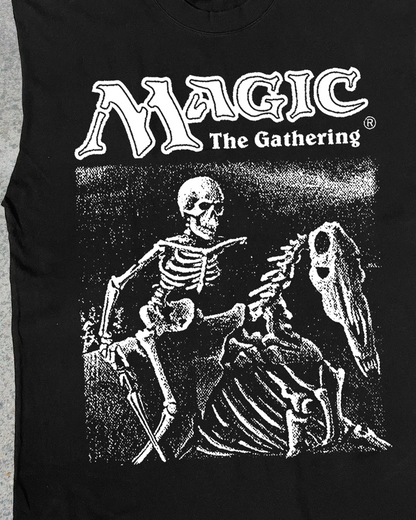 MAGIC THE GATHERING DRUDGE SKELETONS CUT-OFF BLACK T-SHIRT