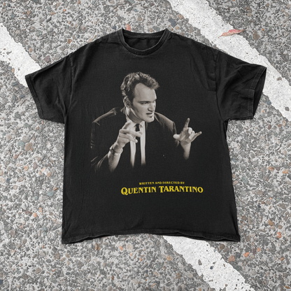 TARANTINO 'WRITTEN & DIRECTED BY' VINTAGE WASHED BLACK TEE