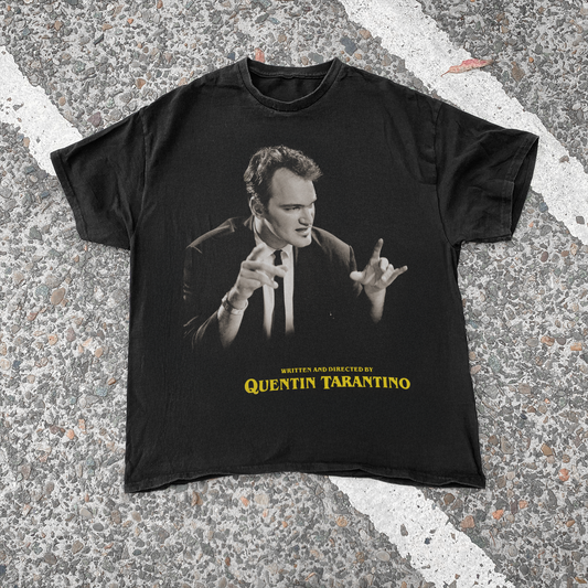 TARANTINO 'WRITTEN & DIRECTED BY' VINTAGE WASHED BLACK TEE