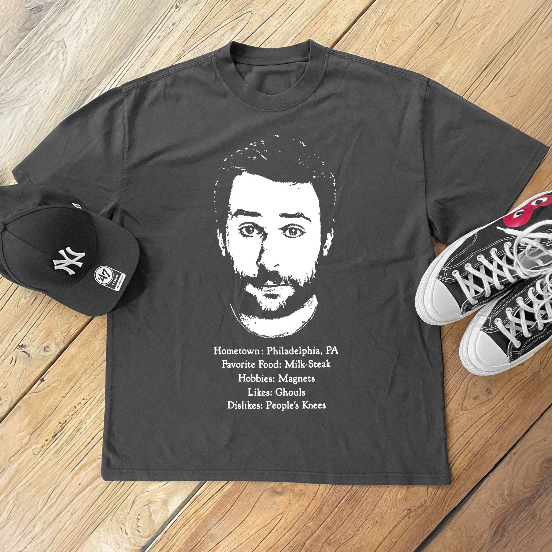 CHARLIE KELLY IT'S ALWAYS SUNNY BLACK T-SHIRT