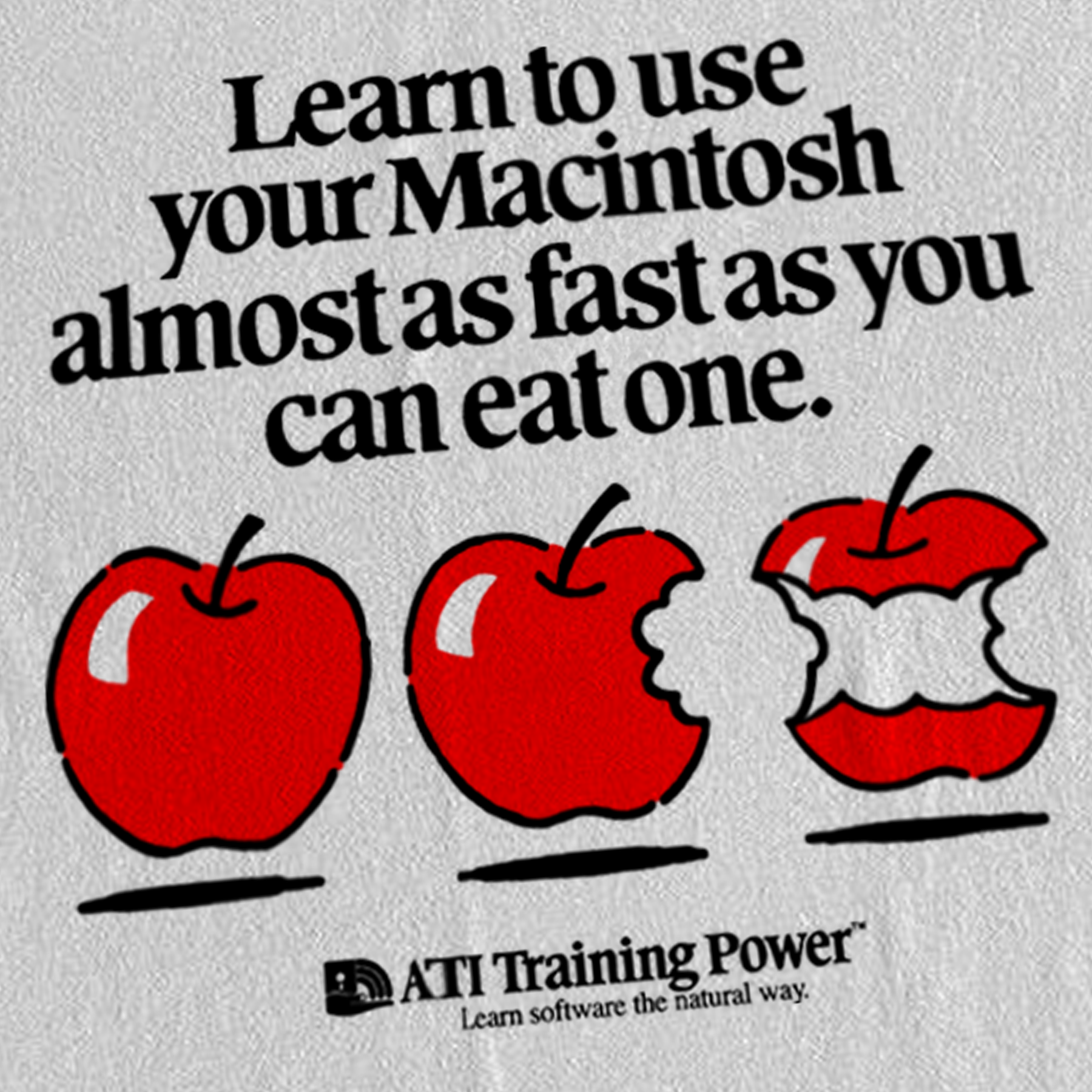 VINTAGE COMPUTER LEARNING MACINTOSH WHITE T-SHIRT