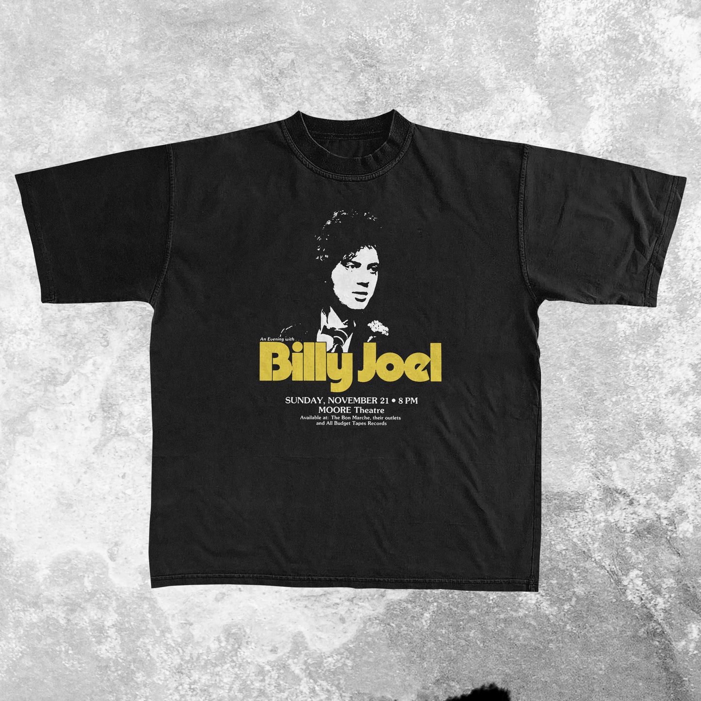 BILLY J0EL BLACK PROMO T-SHIRT