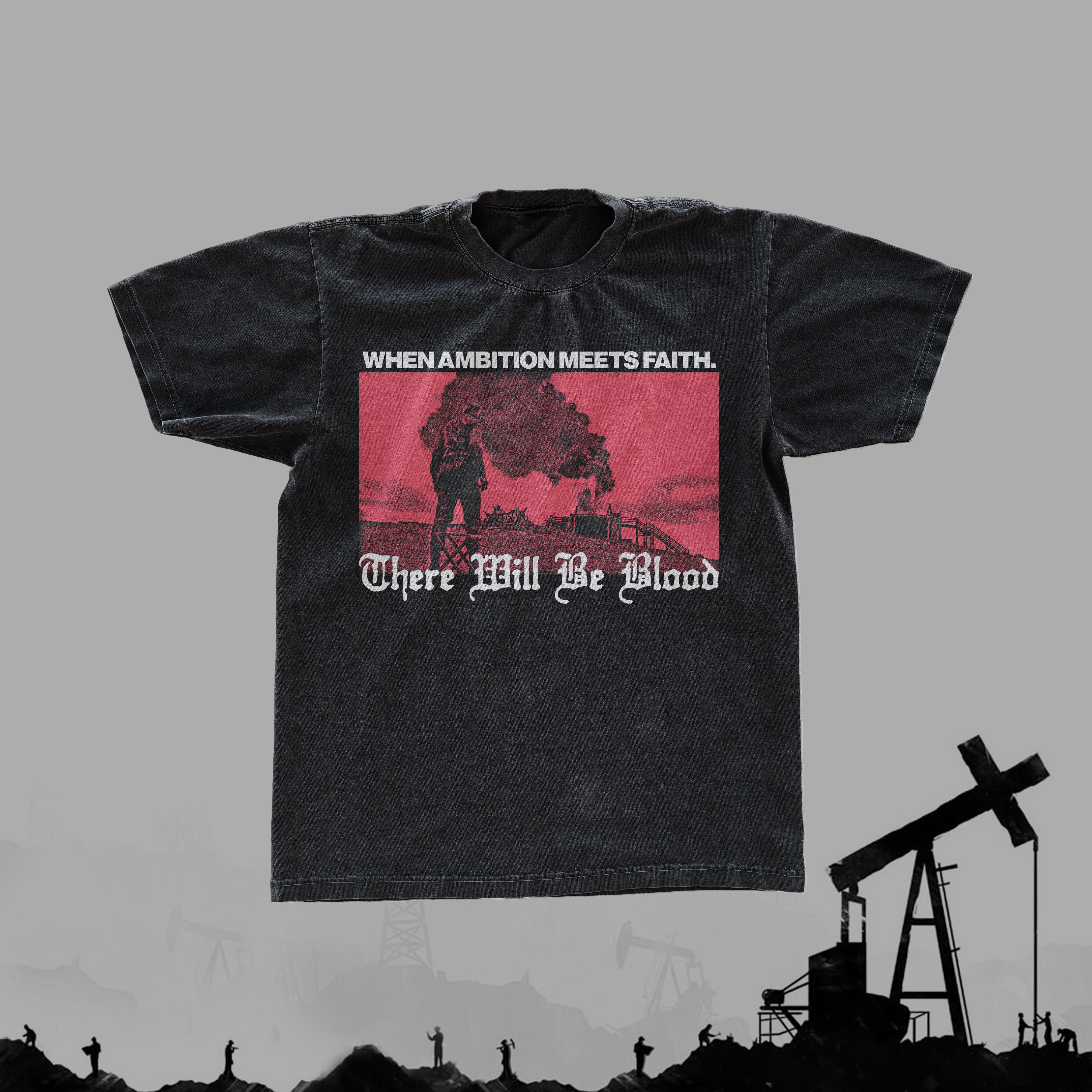 VINTAGE THERE W1LL BE BL00D BLACK T-SHIRT