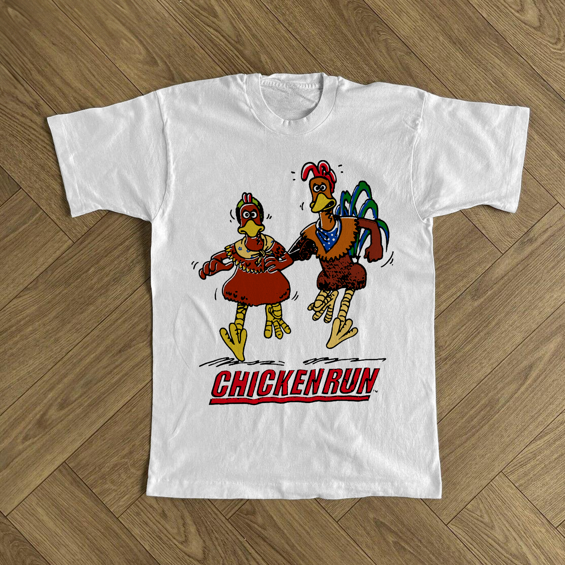2000 'CHICKEN RUN' PROMO WHITE T-SHIRT