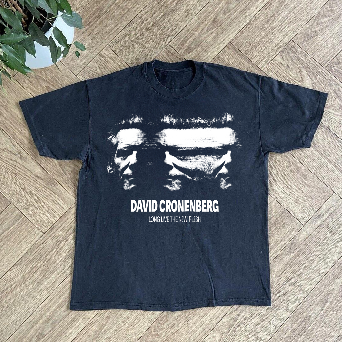 DAVID CRONENBERG 'LONG LIVE THE NEW FLESH' BLACK T-SHIRT