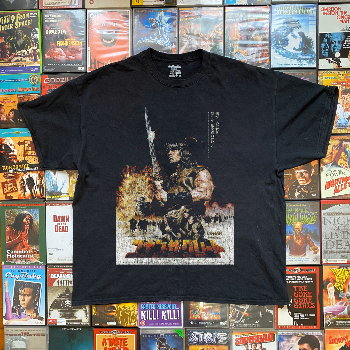 CONAN THE BARBARIAN JAPANESE PROMO BLACK T-SHIRT