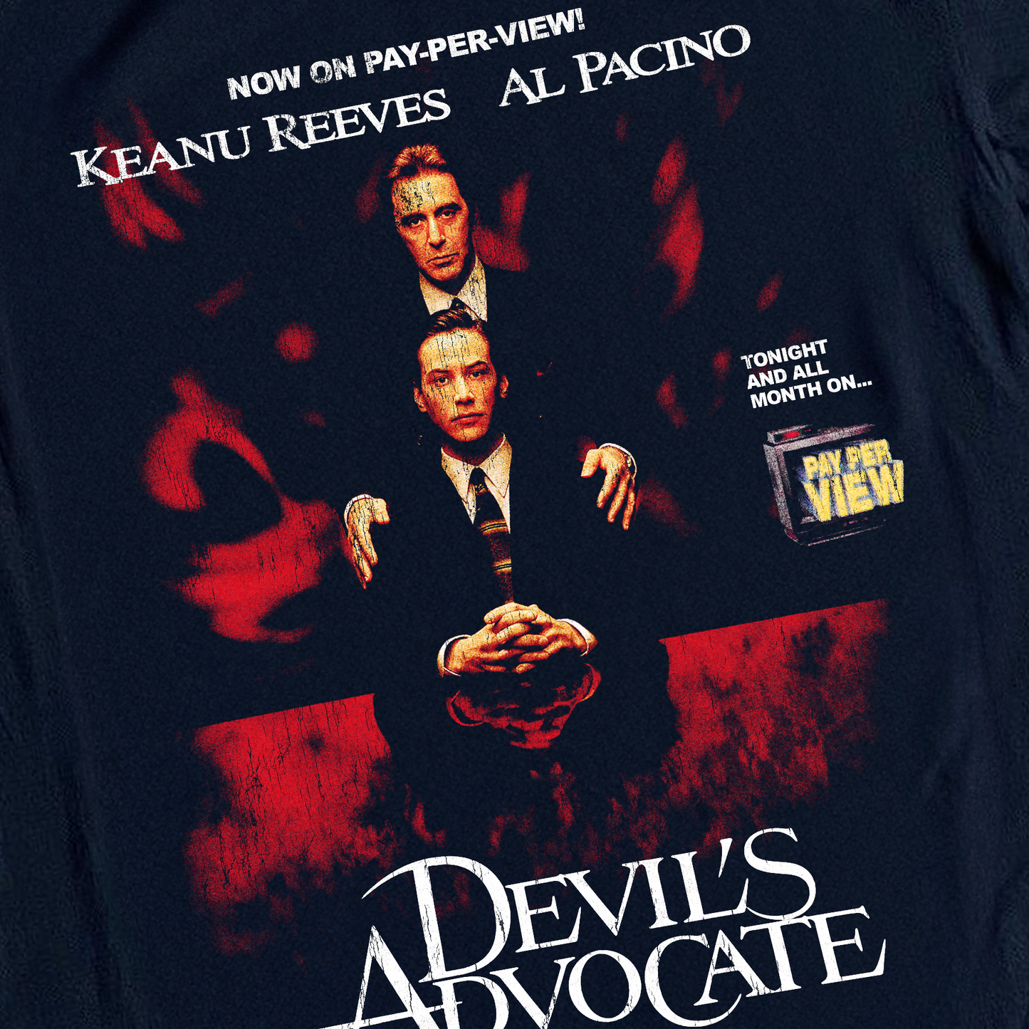 'DEVIL'S ADVOCATE' 1998 PAY-PER-VIEW PROMO BLACK TEE