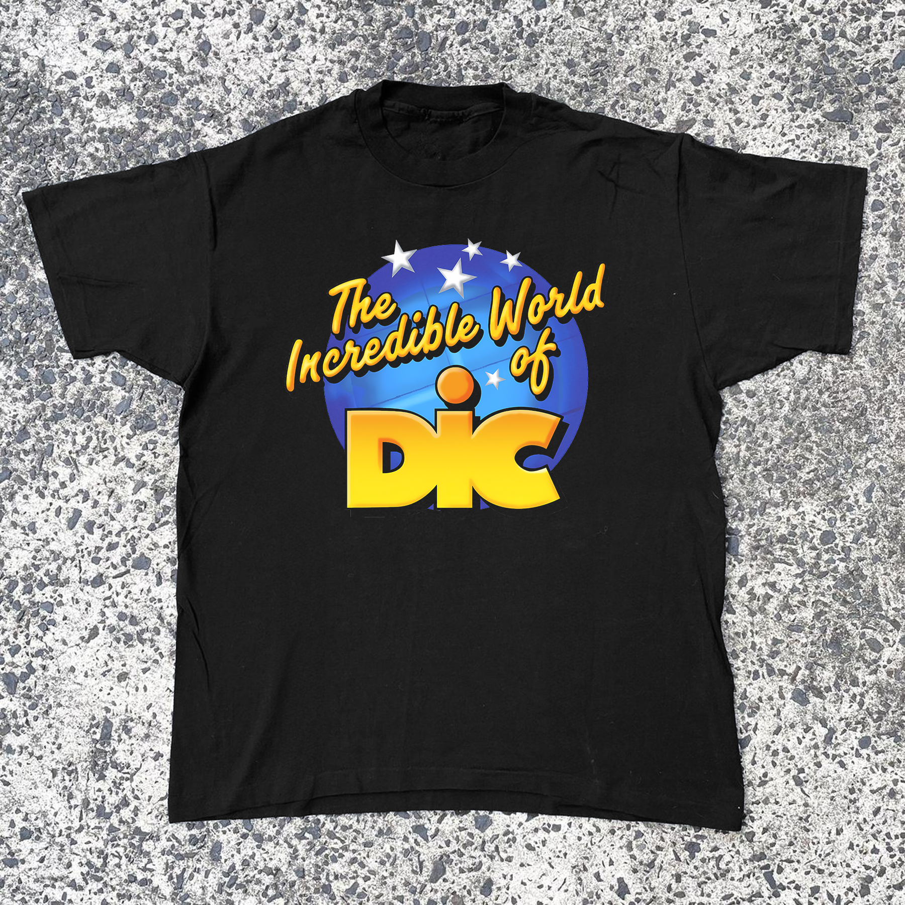 RETRO 90s 'DIC' PROMO BLACK T-SHIRT