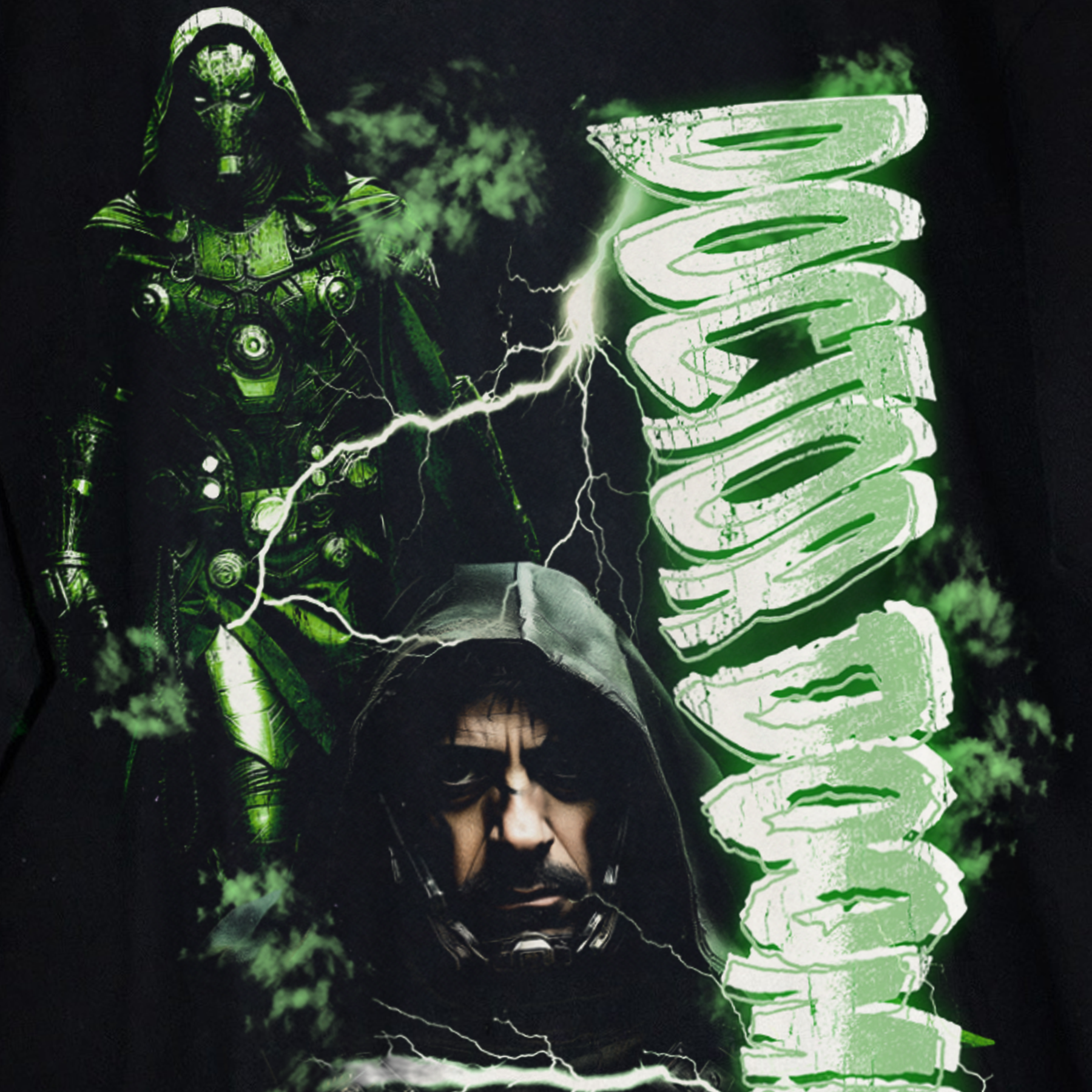 'DR DOOM STARK' BLACK T-SHIRT