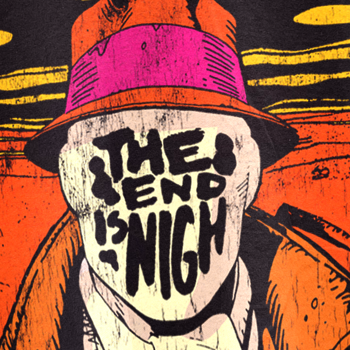 RORSCHACH 'END IS NIGH' BLACK T-SHIRT