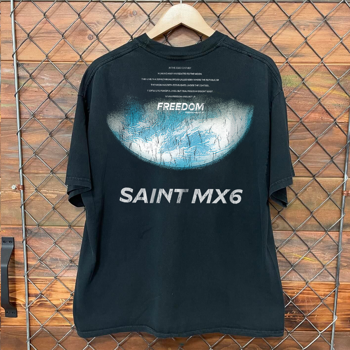 ST MICHAEL FREEDOM PROJECT RARE BLACK T-SHIRT