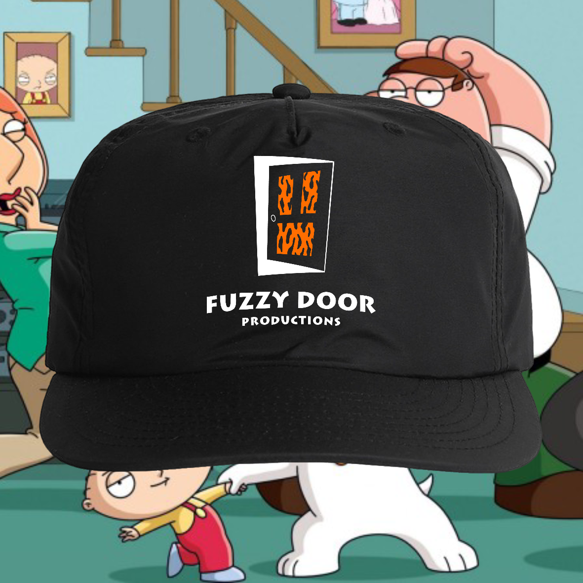 FUZZY DOOR BLACK NYLON SNAPBACK