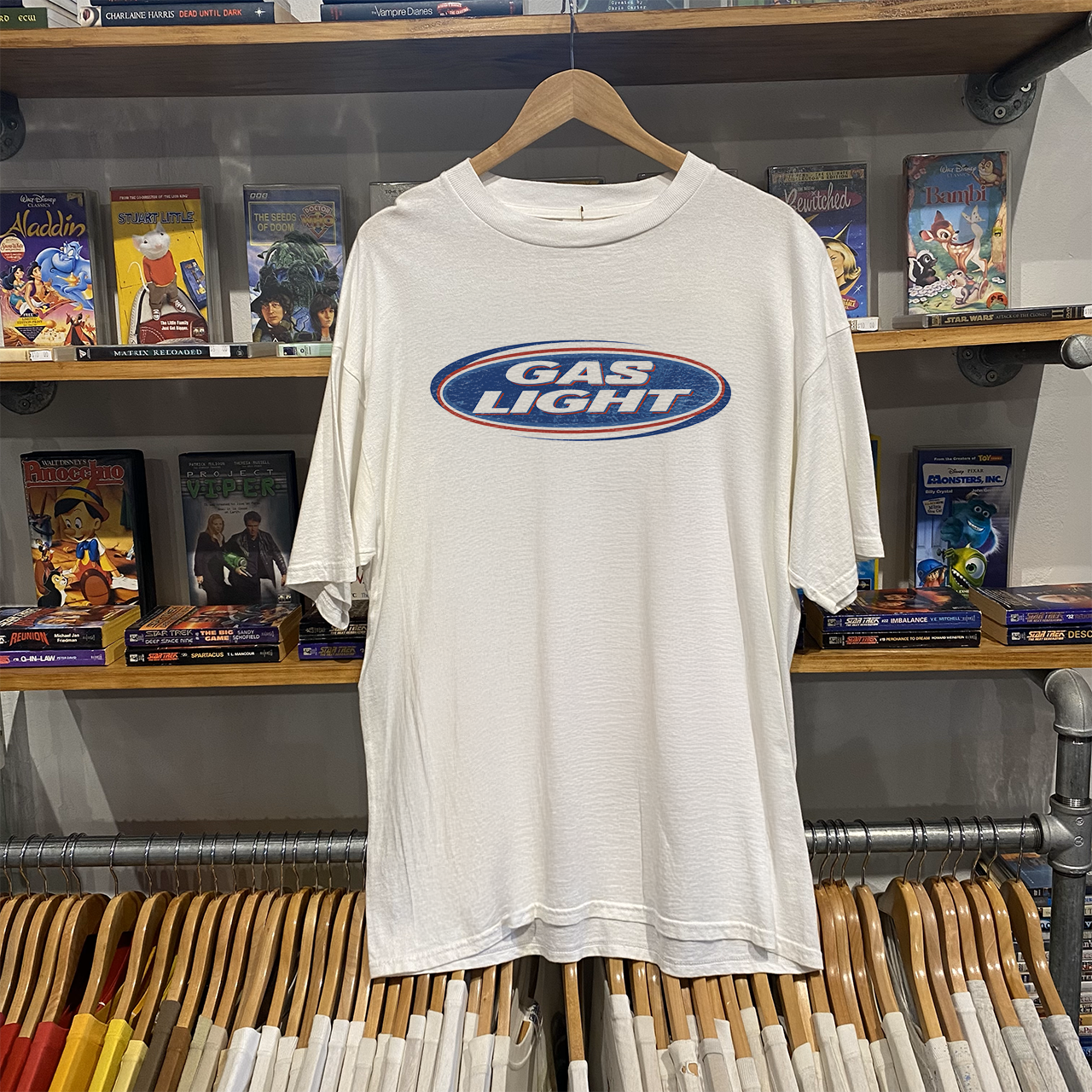 GAS LIGHT “ARE YOU SURE?” WASHED WHITE T-SHIRT