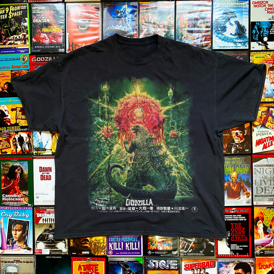 VINTAGE 'GODZILLA VS BIOLANTE' 1989 WASHED BLACK T-SHIRT