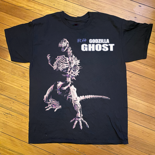 'GODZILLA GHOST' WASHED BLACK T-SHIRT