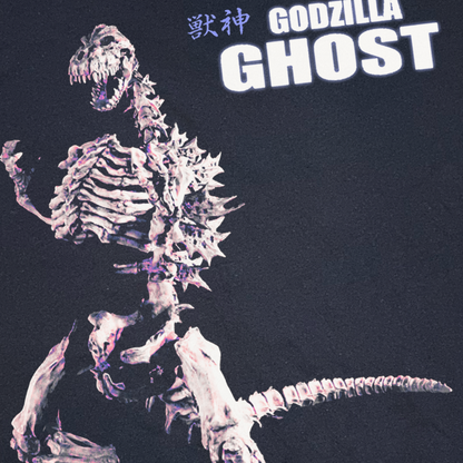 'GODZILLA GHOST' WASHED BLACK T-SHIRT