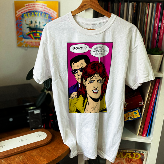 WATCHMEN COMIC BOOK POP-ART ‘GONE’ WHITE T-SHIRT