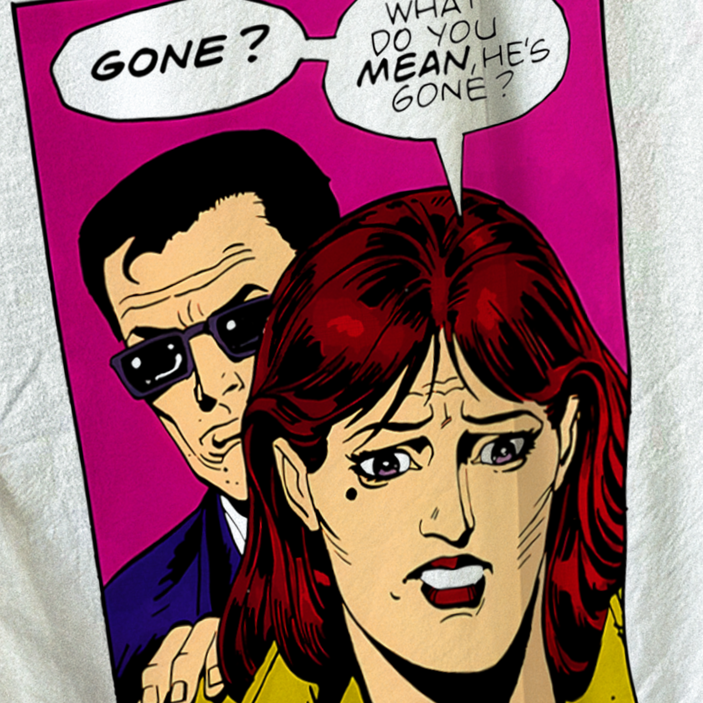 WATCHMEN COMIC BOOK POP-ART ‘GONE’ WHITE T-SHIRT