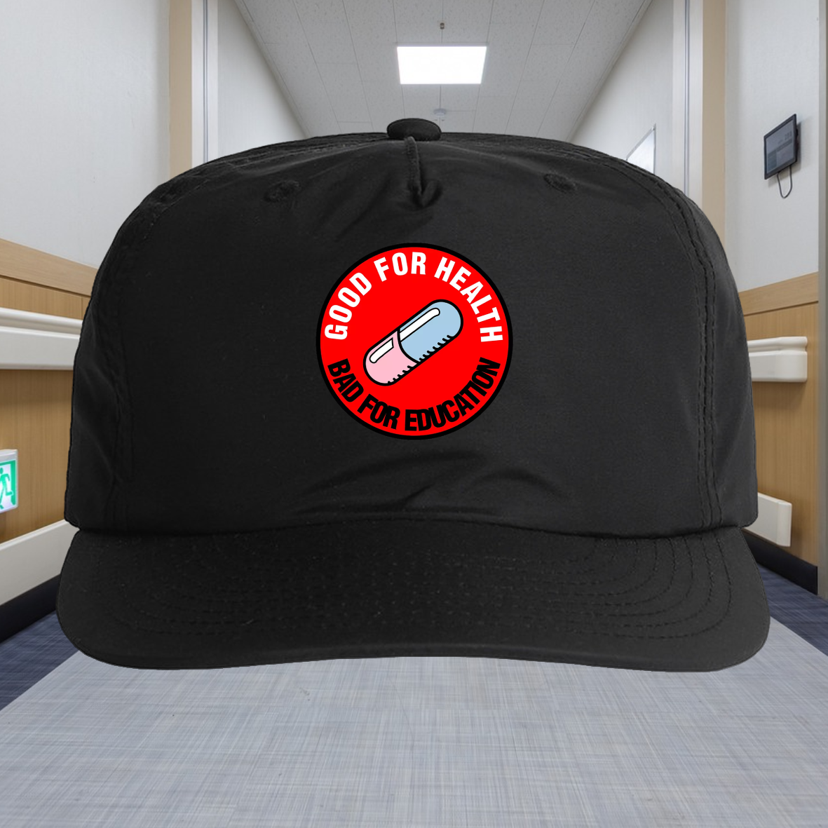 GOOD HEALTH BLACK NYLON SNAPBACK