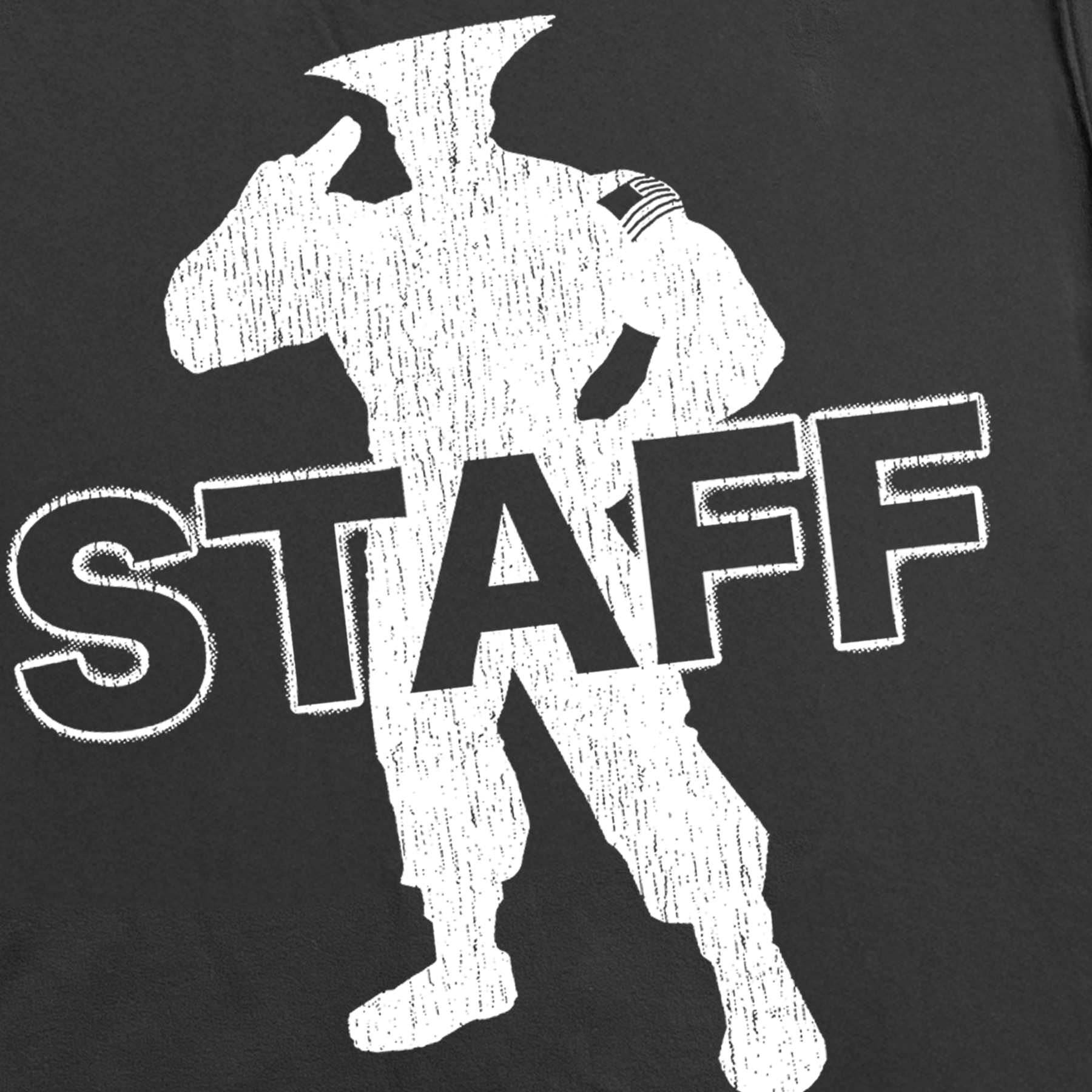1994 STREET FIGHTER II CHAMPIONSHIP 'GUILE' STAFF BLACK T-SHIRT