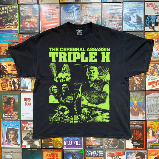 TRIPLE H CEREBRAL ASSASSIN PROMO BLACK T-SHIRT