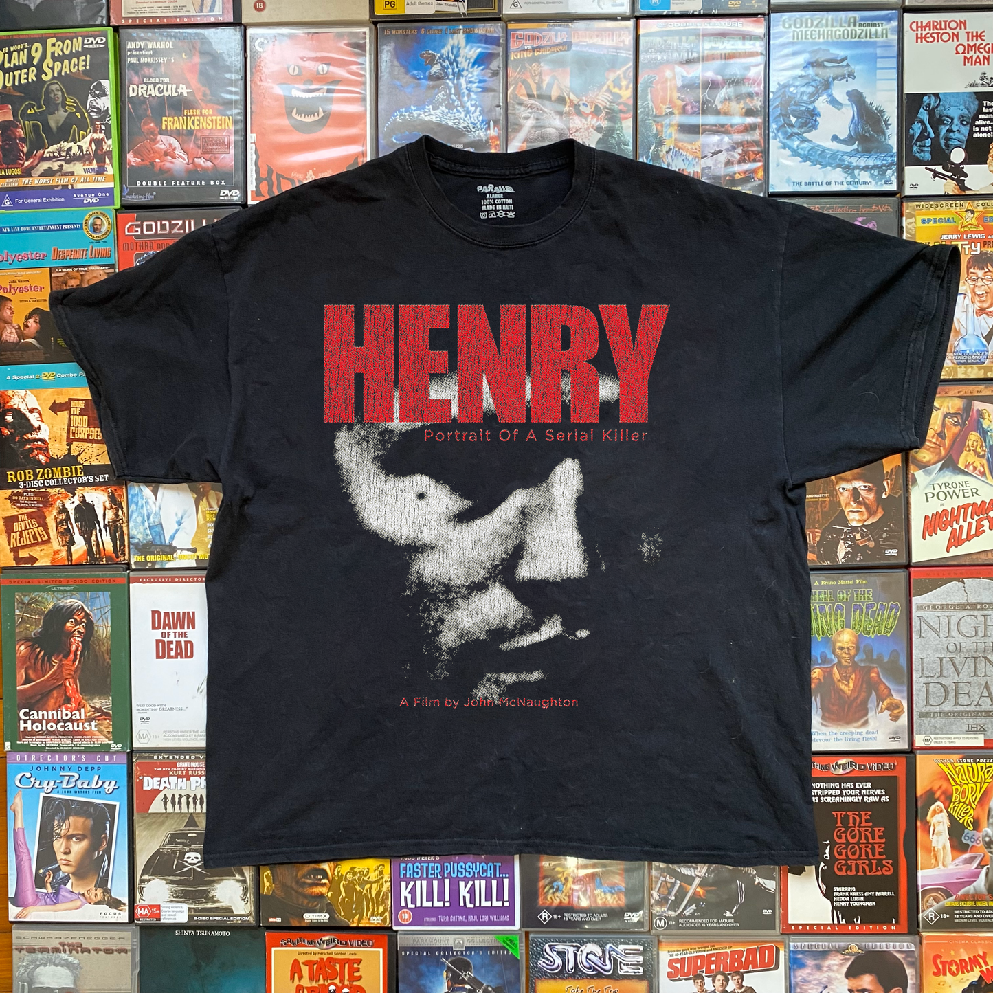 HENRY PORTRAIT OF A SERIAL KILLER PROMO WASHED BLACK T-SHIRT