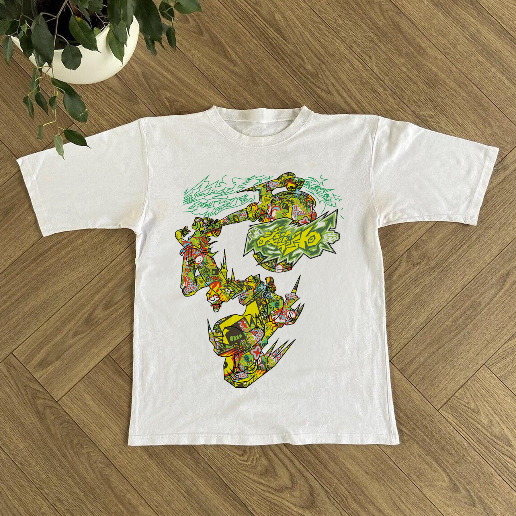 JAPANESE 2000 'JET SET RADIO' GAME PROMO WHITE T-SHIRT
