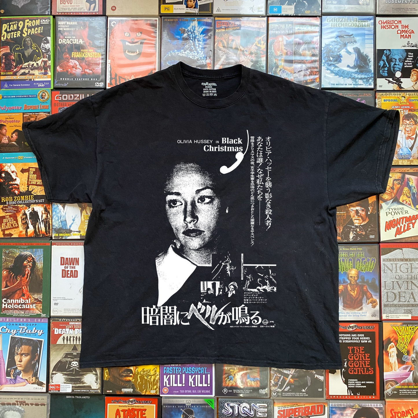 JAPANESE BLACK CHRISTMAS BLACK T-SHIRT