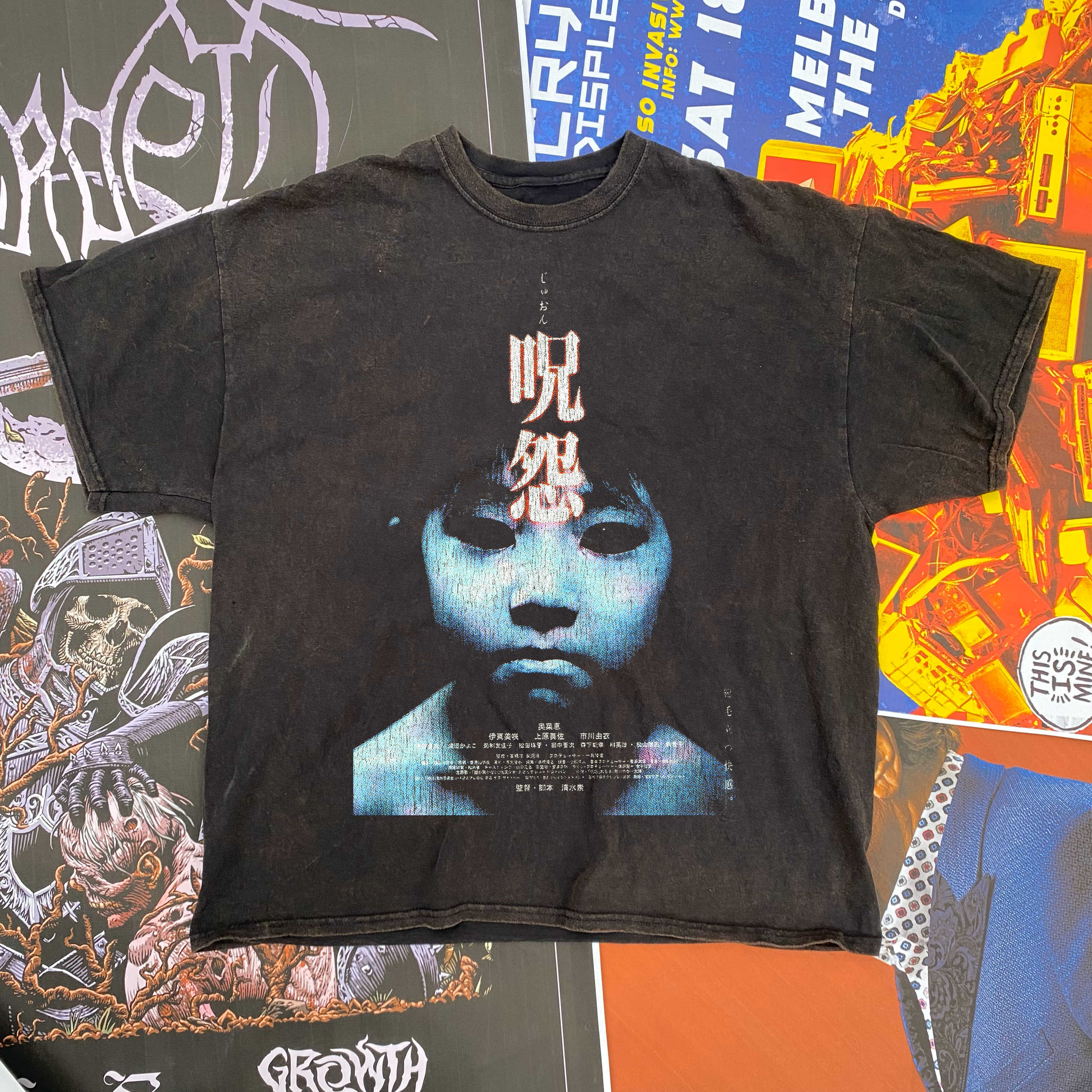 JU-ON THE GRUDGE PROMO VINTAGE BLACK T-SHIRT