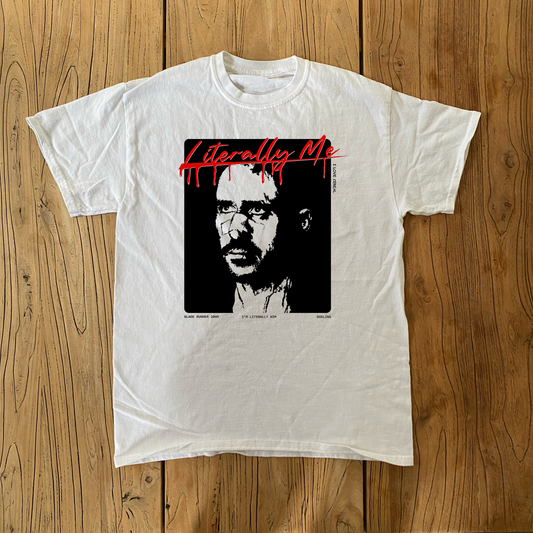 LITERALLY ME WHOLE LOTTA RED PARODY WHITE T-SHIRT