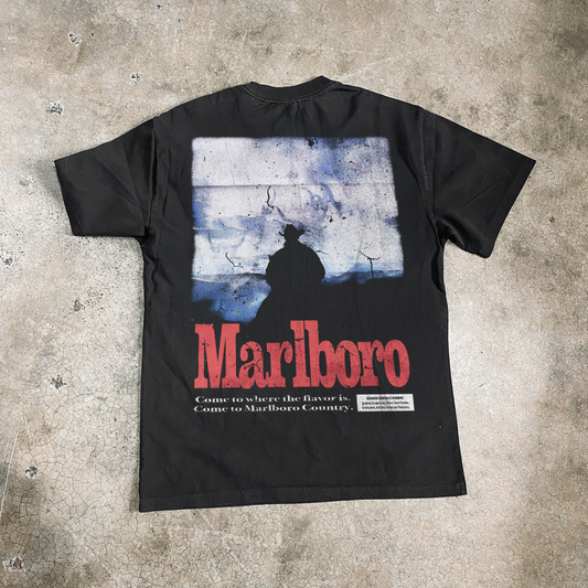 Country 'Herd' Heavy Faded Black Tee
