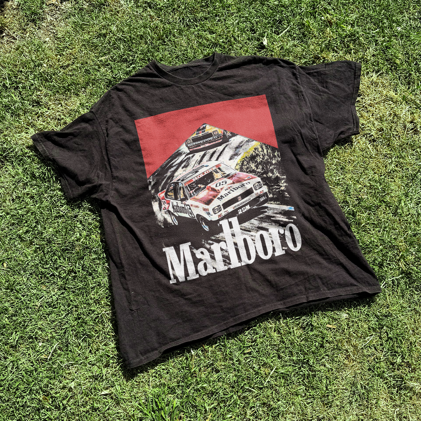Rally Racing Vintage Black T-Shirt