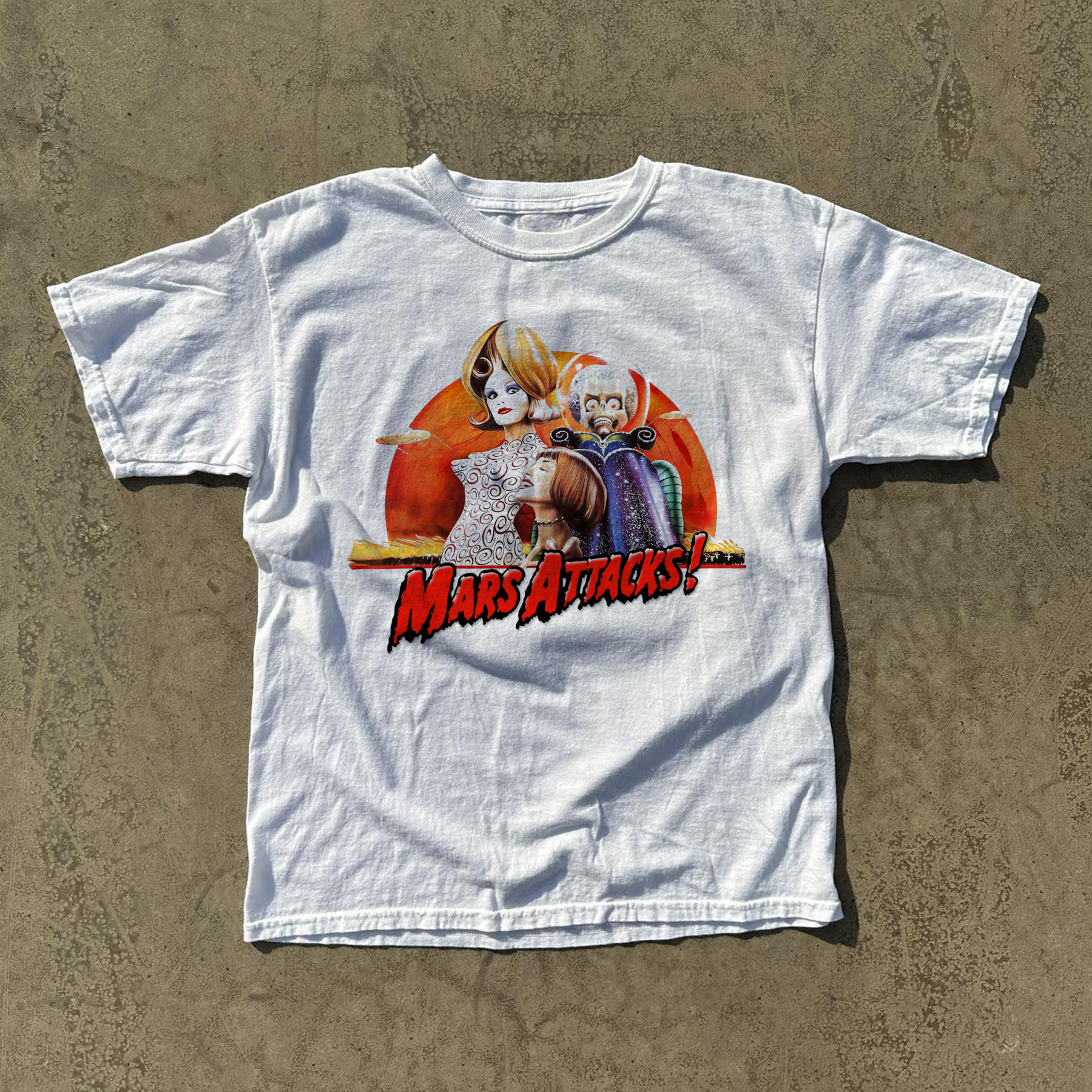 'MARS ATTACKS' WHITE PROMO T-SHIRT