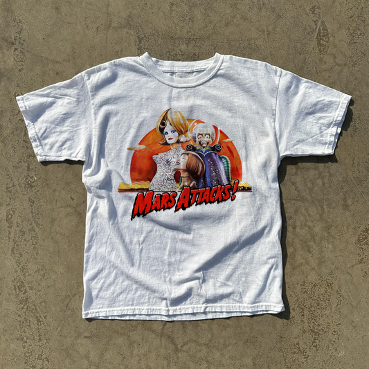 'MARS ATTACKS' WHITE PROMO T-SHIRT