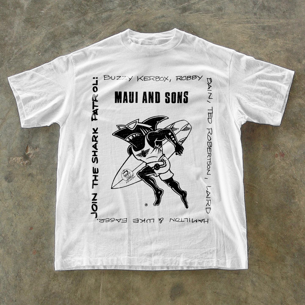 80s 'MAUI AND SONS' WHITE T-SHIRT – Parallel