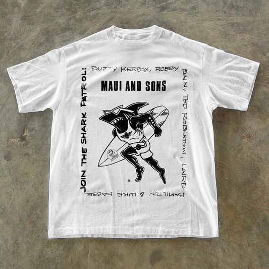 80s 'MAUI AND SONS' WHITE T-SHIRT
