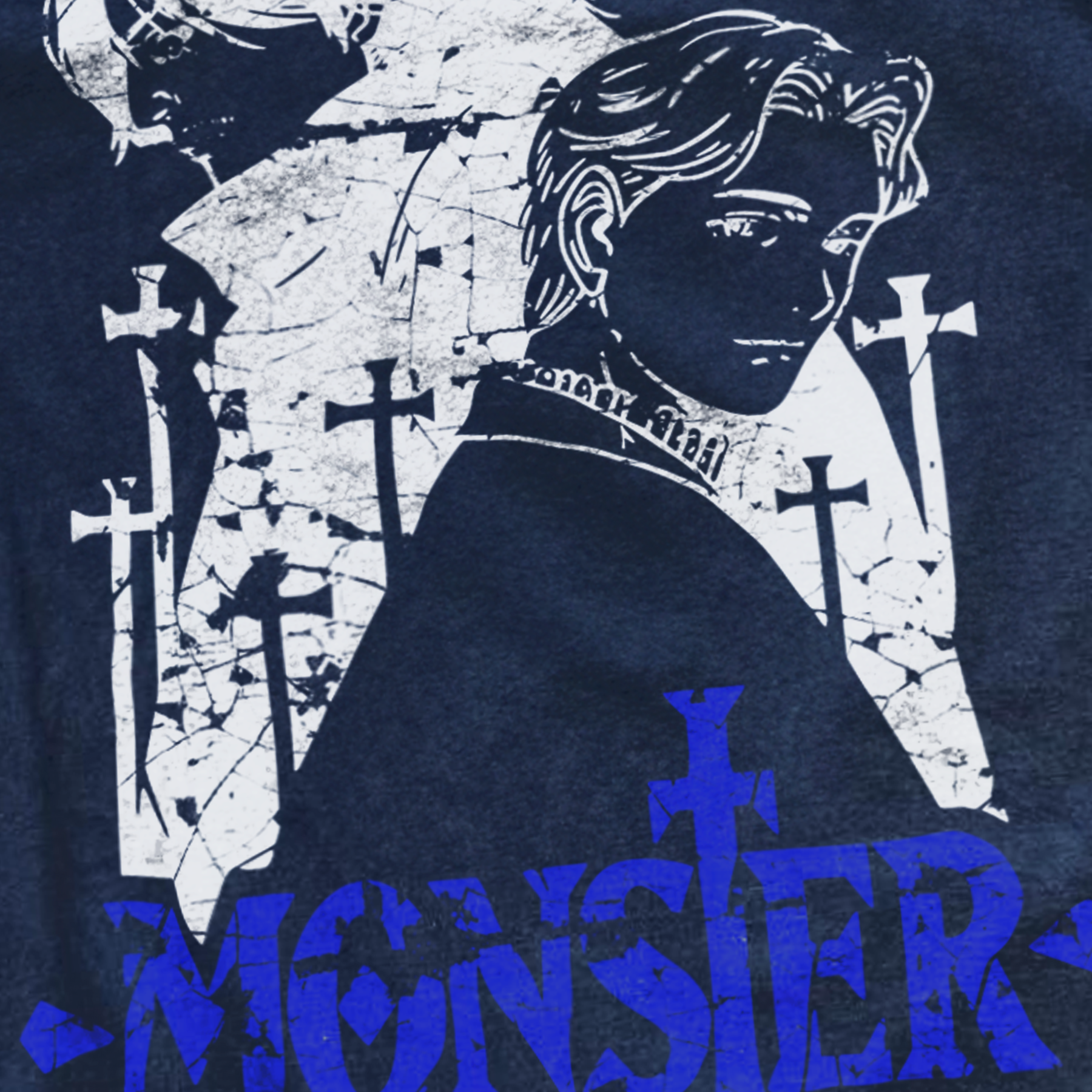 MONSTER 'TENJOH' RETRO 00s BLACK T-SHIRT