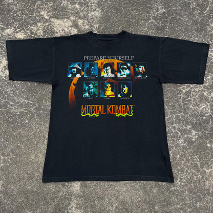 VINTAGE MORTAL KOMBAT 'PREPARE YOURSELF' 1992 BLACK T-SHIRT