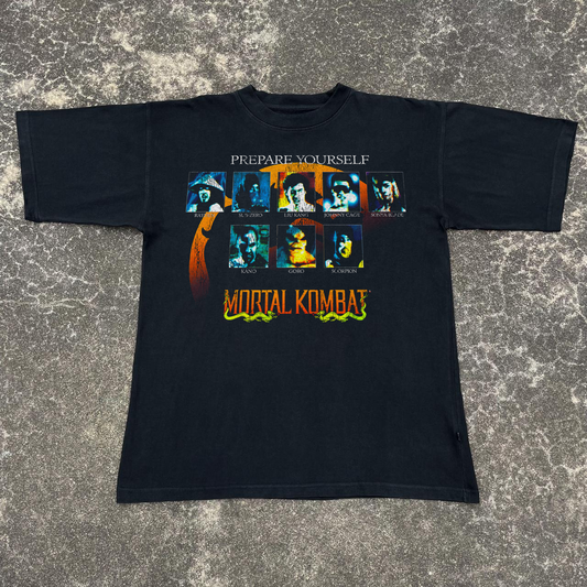 VINTAGE MORTAL KOMBAT 'PREPARE YOURSELF' 1992 BLACK T-SHIRT