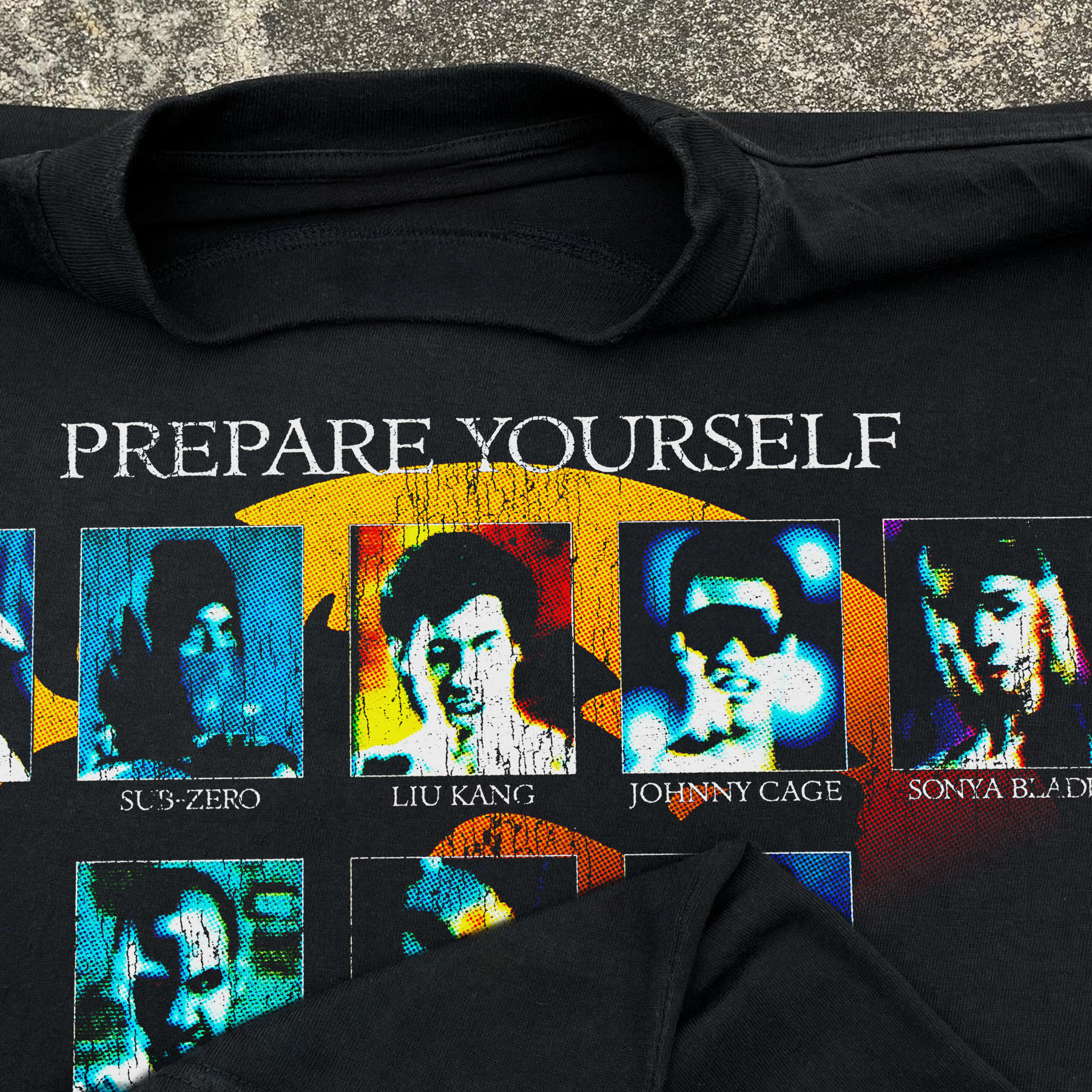 VINTAGE MORTAL KOMBAT 'PREPARE YOURSELF' 1992 BLACK T-SHIRT