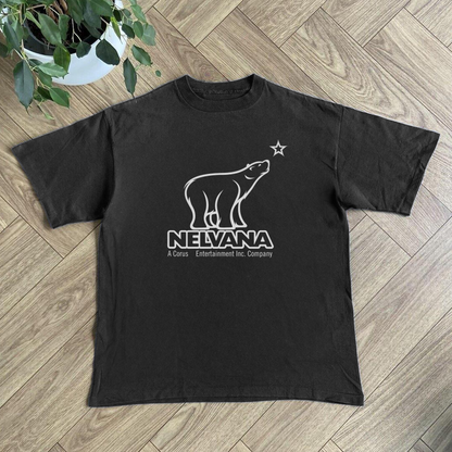 RETRO 'NELVANA' BLACK PROMO T-SHIRT