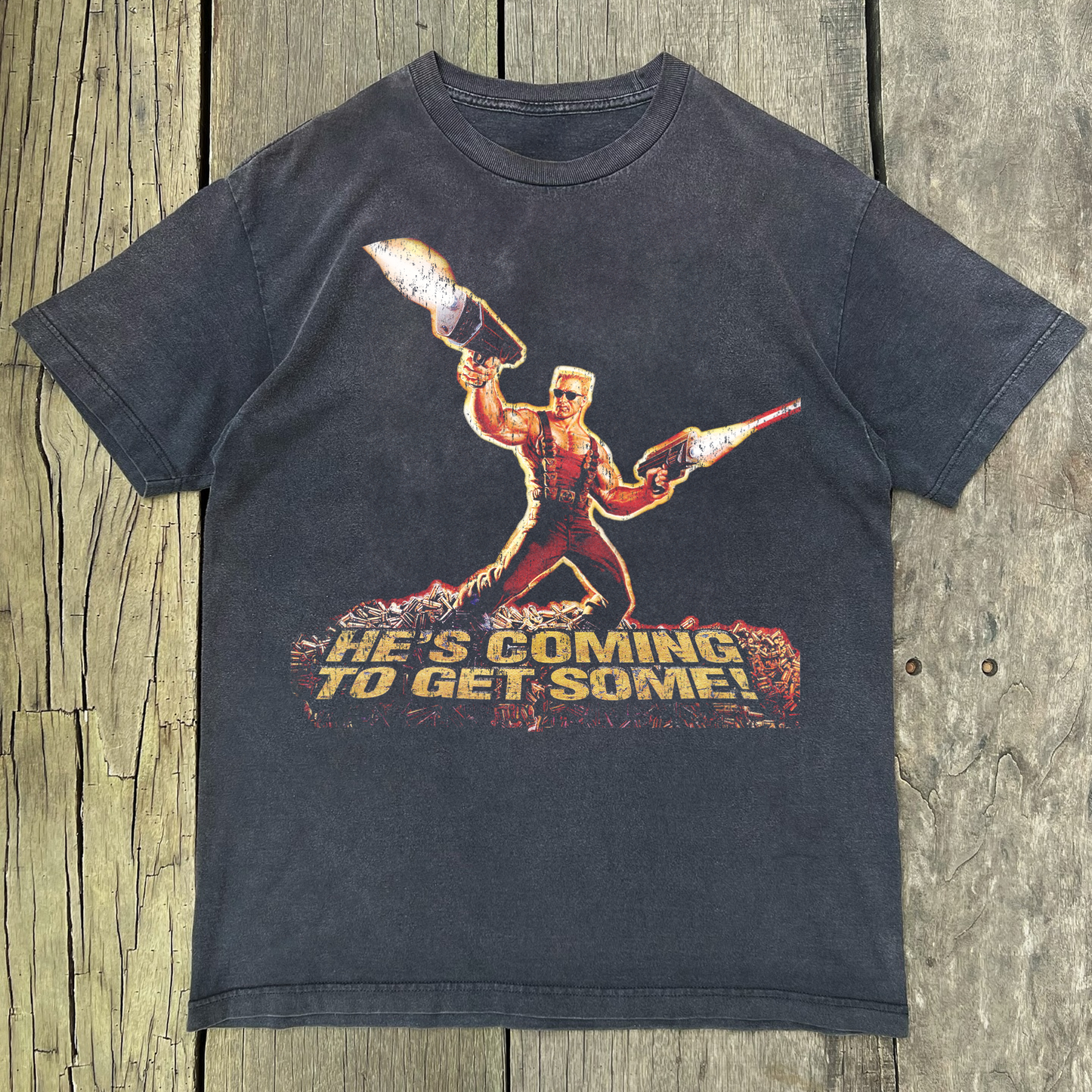 VINTAGE NUKEM 'COMING TO GET SOME' BLACK T-SHIRT